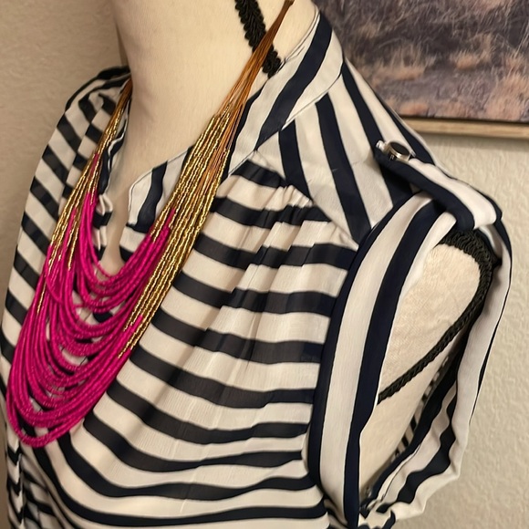 Nautical Stripped blouse- sleeveless - Picture 4 of 8